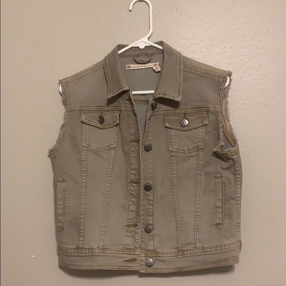 tan jean jacket